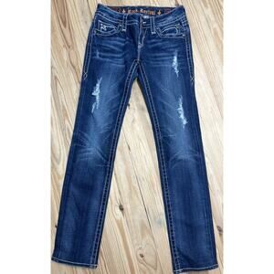 Rock Revival Womens Jeans Size 29 Studded Noelle Low Rise Skinny Distressed